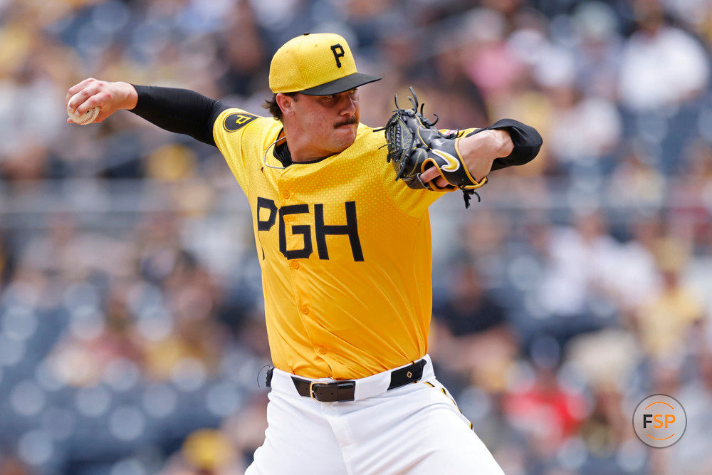 PITTSBURGH, PA - JUNE 23: Pittsburgh Pirates pitcher Paul Skenes (30) delivers a pitch during an MLB game against the Tampa Bay Rays on June 23, 2024 at PNC Park in Pittsburgh, Pennsylvania. (Photo by Joe Robbins/Icon Sportswire)