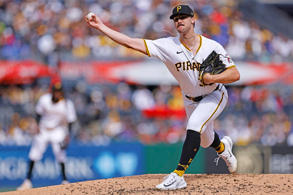 PITTSBURGH, PA - MAY 11: Pittsburgh Pirates pitcher Paul Skenes (30) delivers a pitch in his Major League debut during an MLB game against the Chicago Cubs on May 11, 2024 at PNC Park in Pittsburgh, Pennsylvania. (Photo by Joe Robbins/Icon Sportswire)