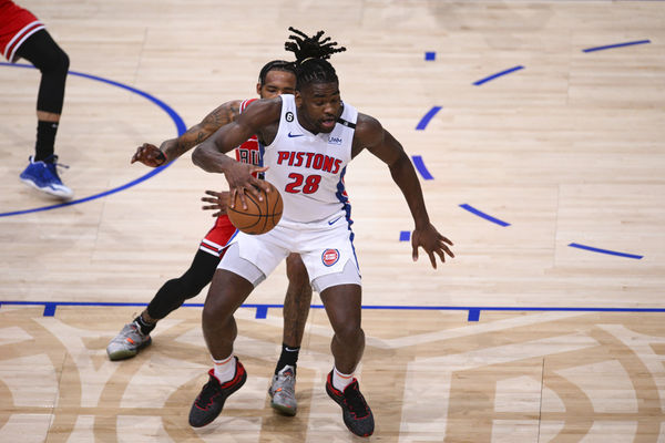 PARIS, FRANCE - JANUARY 19: Isaiah Stewart (Pistons) during the Chicago Bulls game versus the Detroit Pistons NBA Paris game on January 19, 2023, at Accor Hotels Arena in Paris, France.  (Photo by JB Autissier Panoramic/Icon Sportswire)