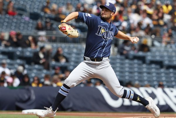 Apr 19, 2026; Pittsburgh, Pennsylvania, USA;  Tampa Bay Rays pitcher Shane McClanahan (18) delivers a pitch against the Pittsburgh Pirates during the first inning at PNC Park. Mandatory Credit: Charles LeClaire-Imagn Images