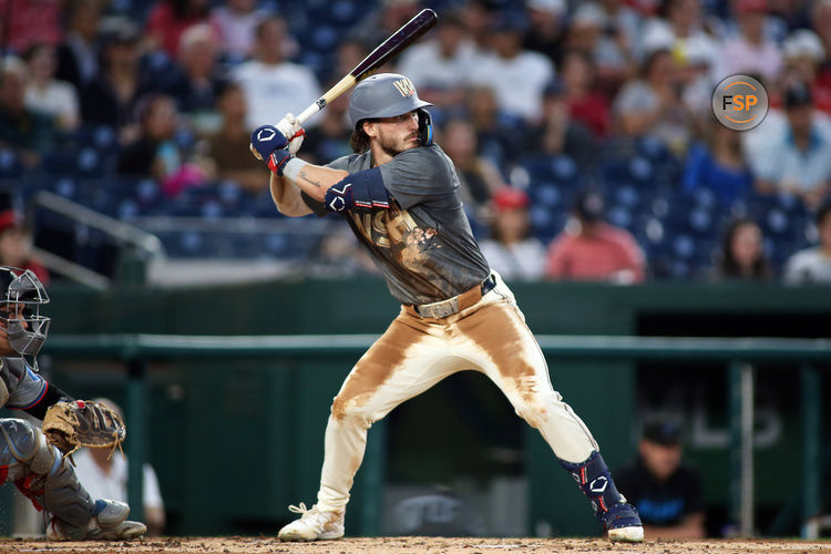 Sep 13, 2024; Washington, District of Columbia, USA; Washington Nationals outfielder Dylan Crews (3) pictured during the third inning against the Miami Marlins, at Nationals Park. Credit: Daniel Kucin Jr.-Imagn Images

