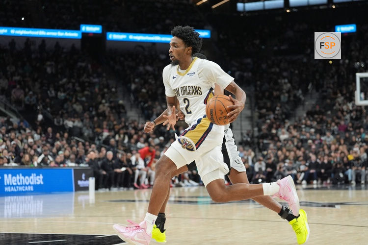 Jan 23, 2026; Memphis, Tennessee, USA; Memphis Grizzlies guard Cam Spencer (24) shoots during the third quarter against the New Orleans Pelicans at FedExForum. Credit: Petre Thomas-Imagn Images