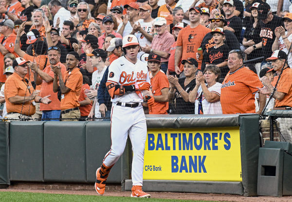 BALTIMORE, MD - October 01: Baltimore Orioles left fielder Heston Kjerstad (13) in action during the Boston Red Sox versus the Baltimore Orioles on October 1, 2023 at Oriole Park at Camden Yards in Baltimore, MD.  (Photo by Mark Goldman/Icon Sportswire)