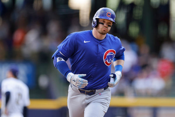 MILWAUKEE, WI - JUNE 29: Chicago Cubs outfielder Ian Happ (8) rounds the bases after hitting a two-run home run to break a tie in the eighth inning during an MLB game against the Milwaukee Brewers on June 29, 2024 at American Family Field in Milwaukee, Wisconsin. (Photo by Joe Robbins/Icon Sportswire)