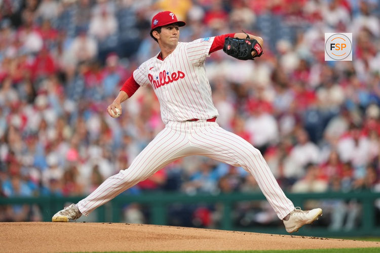 Mar 31, 2026; Philadelphia, Pennsylvania, USA; Philadelphia Phillies starting pitcher Andrew Painter (24) throws a pitch against the Washington Nationals in the first inning at Citizens Bank Park. Credit: Kyle Ross-Imagn Images
