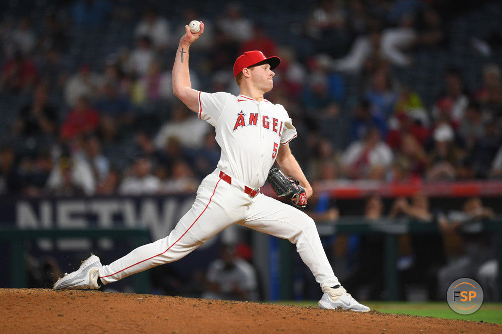 ANAHEIM, CA - JUNE 27: Los Angeles Angels pitcher Davis Daniel (58) throws a pitch during the MLB game between the Detroit Tigers and the Los Angeles Angels of Anaheim on June 27, 2024 at Angel Stadium of Anaheim in Anaheim, CA. (Photo by Brian Rothmuller/Icon Sportswire)