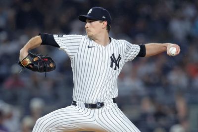 Sep 24, 2025; Bronx, New York, USA; New York Yankees starting pitcher Max Fried (54) pitches against the Chicago White Sox during the first inning at Yankee Stadium. Mandatory Credit: Brad Penner-Imagn Images