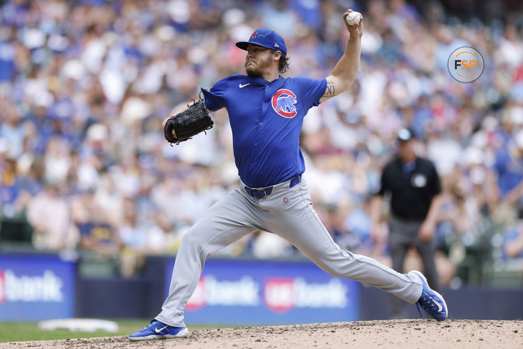 MILWAUKEE, WI - JUNE 29: Chicago Cubs pitcher Justin Steele (35) delivers a pitch during an MLB game against the Milwaukee Brewers on June 29, 2024 at American Family Field in Milwaukee, Wisconsin. (Photo by Joe Robbins/Icon Sportswire)