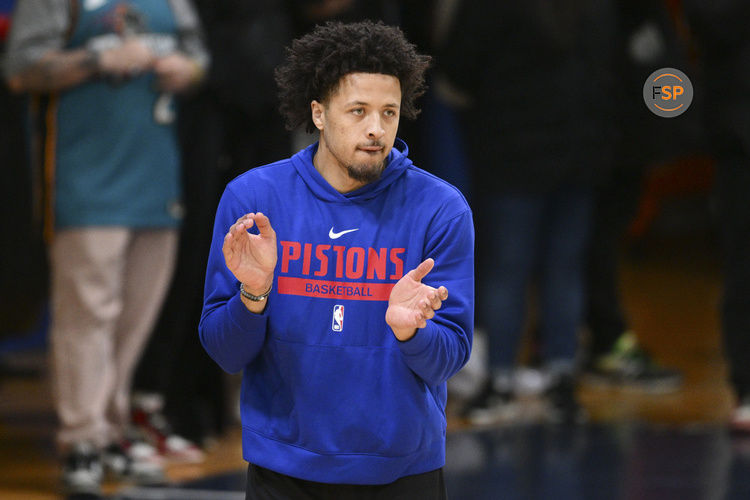 LEVALLOIS PERRET, FRANCE - JANUARY 18: Cade Cunningham (Pistons) during Detroit Pistons practice for the NBA Paris game on January 18, 2023, at Palais des Sports Marcel Cerdan in Levallois Perret, France. (Photo by JB Autissier/Panoramic/Icon Sportswire)  ****NO AGENTS---NORTH AND SOUTH AMERICA SALES ONLY****