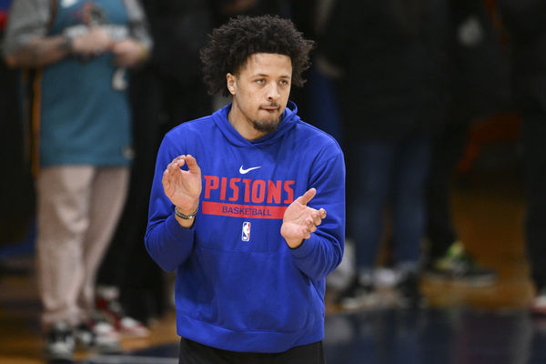 LEVALLOIS PERRET, FRANCE - JANUARY 18: Cade Cunningham (Pistons) during Detroit Pistons practice for the NBA Paris game on January 18, 2023, at Palais des Sports Marcel Cerdan in Levallois Perret, France. (Photo by JB Autissier/Panoramic/Icon Sportswire)  ****NO AGENTS---NORTH AND SOUTH AMERICA SALES ONLY****