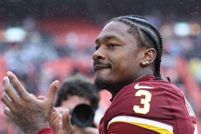Sep 27, 2026; Landover, Maryland, USA;  Washington Commanders wide receiver Stefon Diggs (3) reacts after the game against the Seattle Seahawks at Northwest Stadium.  Mandatory Credit: Amber Searls-Imagn Images