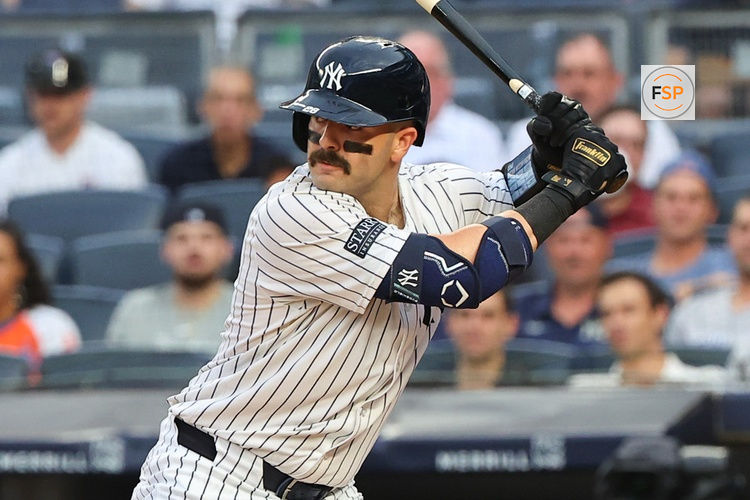 BRONX, NY - JULY 24:  Austin Wells #28 of the New York Yankees at bat during the game against the New York Mets on July 24, 2024 at Yankee Stadium in the Bronx, New York.   (Photo by Rich Graessle/Icon Sportswire)