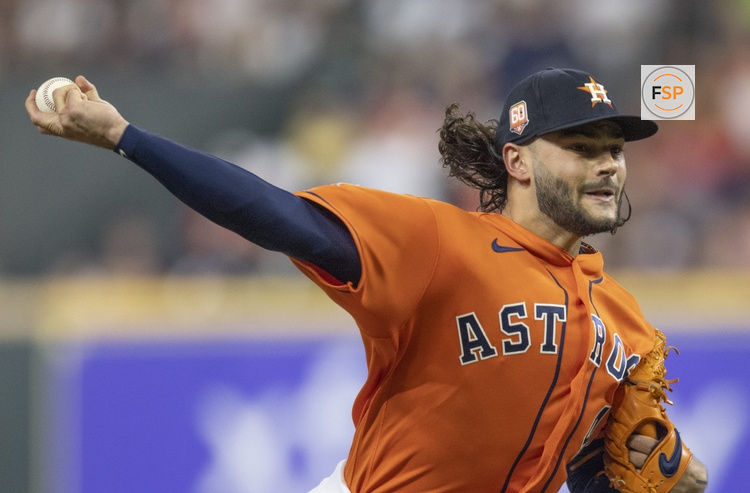 Sep 9, 2022; Houston, Texas, USA; Houston Astros starting pitcher Lance McCullers Jr. (43) pitches against the Los Angeles Angels in the fifth inning at Minute Maid Park. Credit: Thomas Shea-USA TODAY Sports