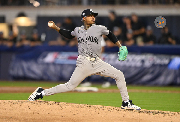 Aug 18, 2024; Williamsport, Pennsylvania, USA; New York Yankees starting pitcher Marcus Stroman (0) throws a pitch against the Detroit Tigers in the fifth inning at BB&T Ballpark at Historic Bowman Field. Credit: Kyle Ross-USA TODAY Sports