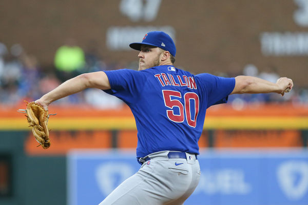 DETROIT, MI - AUGUST 23:  Chicago Cubs starting pitcher Jameson Taillon (50) pitches during the second inning of a regular season Major League Baseball game between the Chicago Cubs and the Detroit Tigers on August 23, 2023 at Comerica Park in Detroit, Michigan.  (Photo by Scott W. Grau/Icon Sportswire)