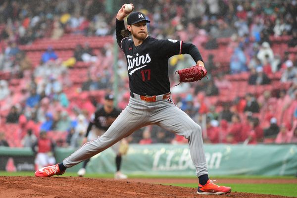 May 24, 2026; Boston, Massachusetts, USA;  Minnesota Twins starting pitcher Bailey Ober (17) pitches during the fifth inning against the Boston Red Sox at Fenway Park. Mandatory Credit: Bob DeChiara-Imagn Images