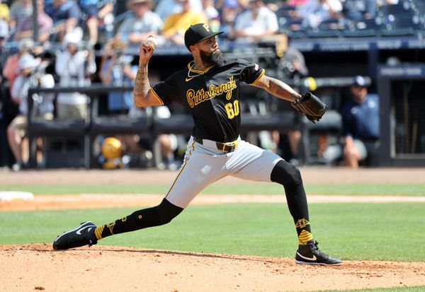 Apr 2, 2025; St. Petersburg, Florida, USA;  Pittsburgh Pirates pitcher Dennis Santana (60) throws a pitch during the ninth inning against the Tampa Bay Rays at George M. Steinbrenner Field. Mandatory Credit: Kim Klement Neitzel-Imagn Images