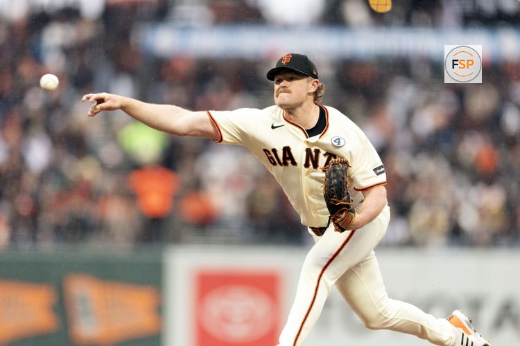 Jun 8, 2026; San Francisco, California, USA; San Francisco Giants starting pitcher Logan Webb (62) delivers a pitch against the Washington Nationals during the third inning at Oracle Park. Credit: D. Ross Cameron-Imagn Images