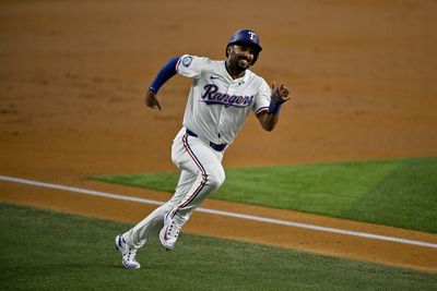 Aug 15, 2024; Arlington, Texas, USA; Texas Rangers second baseman Marcus Semien (2) in action during the game between the Texas Rangers and the Minnesota Twins at Globe Life Field. Mandatory Credit: Jerome Miron-USA TODAY Sports