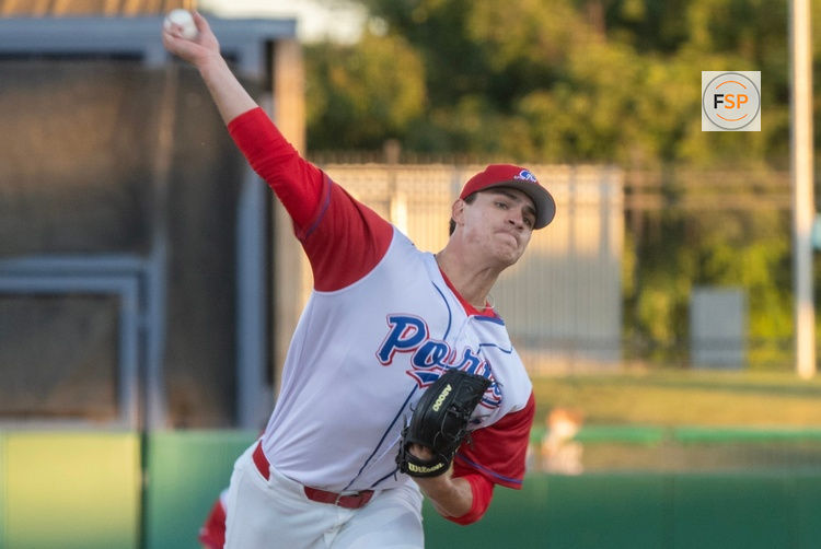 Stockton Ports’ Nathan Dettmer delivers a pitch during the Port’s California League home opener against the San Jose Giants at the Banner Island Ballpark in downtown Stockton on Apr. 2, 2026.