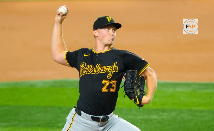 Aug 20, 2024; Arlington, Texas, USA; Pittsburgh Pirates starting pitcher Mitch Keller (23) throws during the first inning against the Texas Rangers  at Globe Life Field. Credit: Kevin Jairaj-USA TODAY Sports