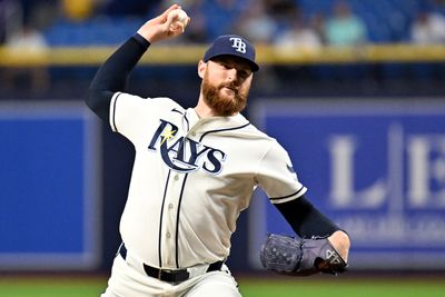Jun 24, 2026; St. Petersburg, Florida, USA; Tampa Bay Rays relief pitcher Bryan Baker (47) throws a pitch in the ninth inning against the Kansas City Royals at Tropicana Field. Mandatory Credit: Jonathan Dyer-Imagn Images