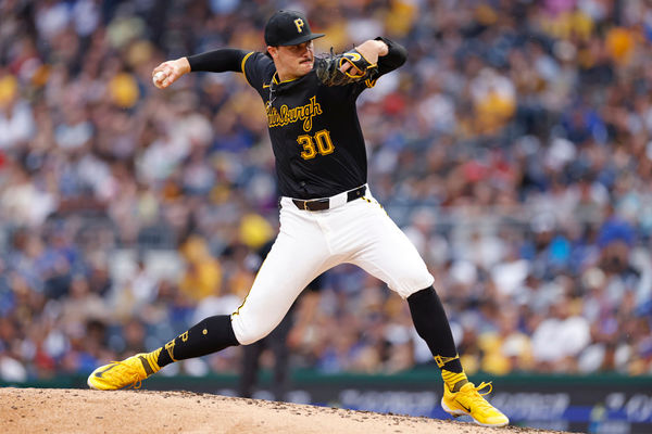 PITTSBURGH, PA - JUNE 05: Pittsburgh Pirates pitcher Paul Skenes (30) delivers a pitch during an MLB game against the Los Angeles Dodgers on June 05, 2024 at PNC Park in Pittsburgh, Pennsylvania. (Photo by Joe Robbins/Icon Sportswire)