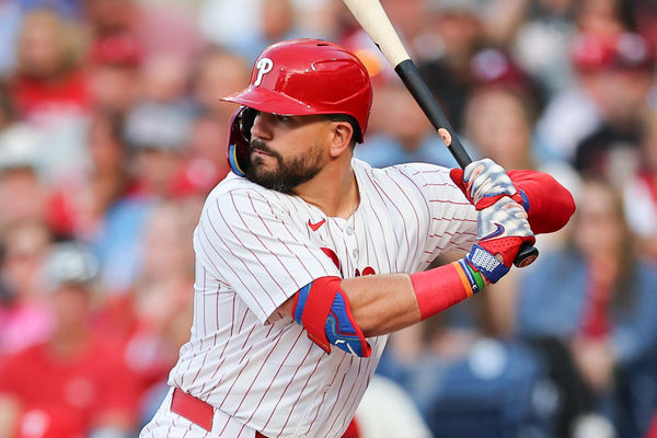 PHILADELPHIA, PA - JUNE 01:  Kyle Schwarber #12 of the Philadelphia Phillies at bat during the first inning the game against the St. Louis Cardinals on June 1, 2024 at Citizens Bank Park in Philadelphia, Pennsylvania.  (Photo by Rich Graessle/Icon Sportswire)