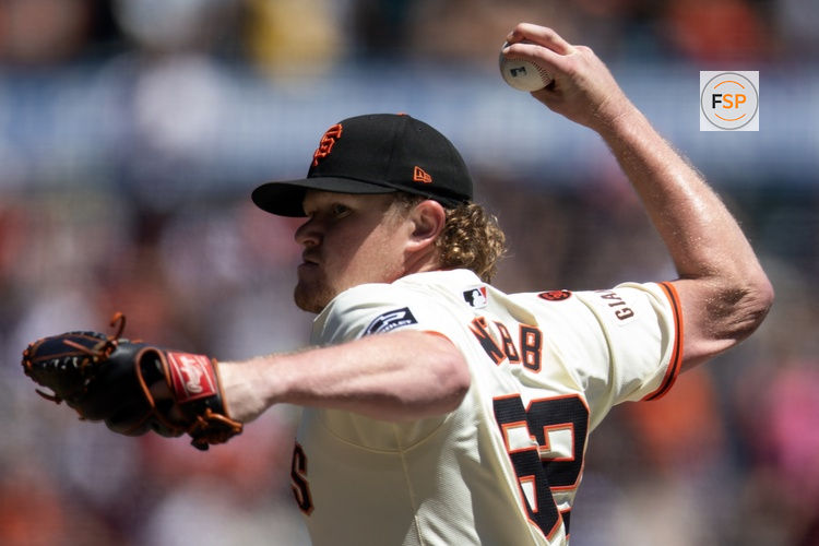 Aug 15, 2024; San Francisco, California, USA; San Francisco Giants starting pitcher Logan Webb (62) delivers against the Atlanta Braves during the second inning at Oracle Park. Credit: D. Ross Cameron-USA TODAY Sports