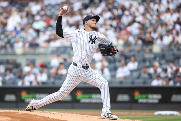 Jun 21, 2026; Bronx, New York, USA;  New York Yankees starting pitcher Elmer Rodriguez (71) pitches in the first inning against the Cincinnati Reds at Yankee Stadium. Mandatory Credit: Wendell Cruz-Imagn Images