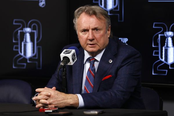 Apr 30, 2024; Winnipeg, Manitoba, CAN; Winnipeg Jets head coach Rick Bowness talks to media after their loss to the Colorado Avalanche in game five of the first round of the 2024 Stanley Cup Playoffs at Canada Life Centre. Mandatory Credit: James Carey Lauder-USA TODAY Sports