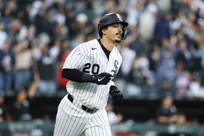 May 9, 2026; Chicago, Illinois, USA; Chicago White Sox third baseman Miguel Vargas (20) rounds the bases after hitting a two-run home run against the Seattle Mariners during the third inning at Rate Field. Mandatory Credit: Kamil Krzaczynski-Imagn Images