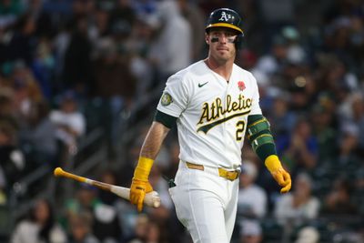 May 25, 2026; West Sacramento, California, USA; Athletics designated hitter Brent Rooker (25) walks to the dugout after striking out during the sixth inning against the Seattle Mariners at Sutter Health Park. Mandatory Credit: Scott Marshall-Imagn Images