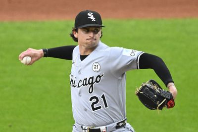 Sep 15, 2026; Cleveland, Ohio, USA;  Chicago White Sox relief pitcher Davis Martin (65) delivers a pitch in the first inning against the Cleveland Guardians at Progressive Field.  Mandatory Credit: David Richard-Imagn Images