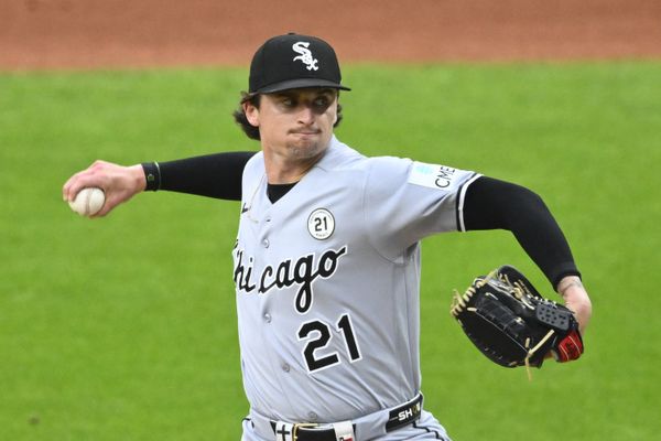 Sep 15, 2026; Cleveland, Ohio, USA;  Chicago White Sox relief pitcher Davis Martin (65) delivers a pitch in the first inning against the Cleveland Guardians at Progressive Field.  Mandatory Credit: David Richard-Imagn Images