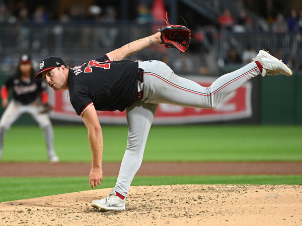 Sep 7, 2024; Pittsburgh, Pennsylvania, USA; Washington Nationals pitcher Mitchell Parker (70) throws against the Pittsburgh Pirates in the fourth inning of the second game of a double header at PNC Park. Mandatory Credit: Philip G. Pavely-Imagn Images