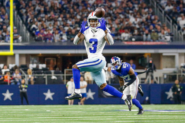 ARLINGTON, TX - NOVEMBER 12: Dallas Cowboys wide receiver Brandin Cooks (3) catches a pass during the game between the Dallas Cowboys and New York Giants on November 12, 2023 at AT&T Stadium in Arlington, TX. (Photo by Andrew Dieb/Icon Sportswire)