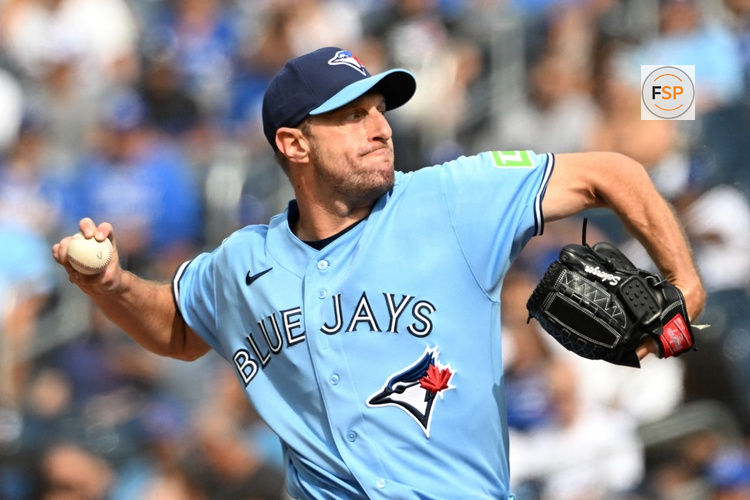 Sep 16, 2026; Toronto, Ontario, CAN;  Toronto Blue Jays starting pitcher Max Scherzer (31) delivers a pitch against the Detroit Tigers in the first inning at Rogers Centre.  Credit: Dan Hamilton-Imagn Images