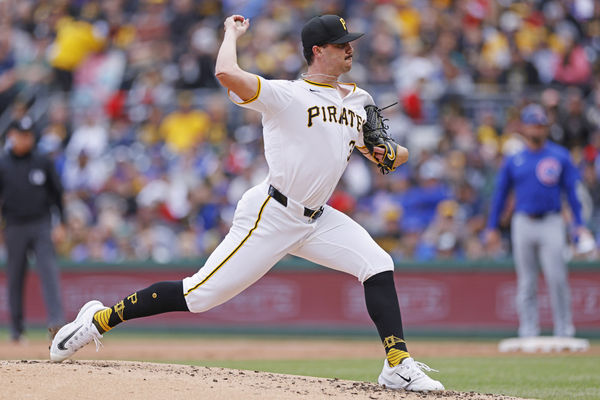 PITTSBURGH, PA - MAY 11: Pittsburgh Pirates pitcher Paul Skenes (30) delivers a pitch in his Major League debut during an MLB game against the Chicago Cubs on May 11, 2024 at PNC Park in Pittsburgh, Pennsylvania. (Photo by Joe Robbins/Icon Sportswire)