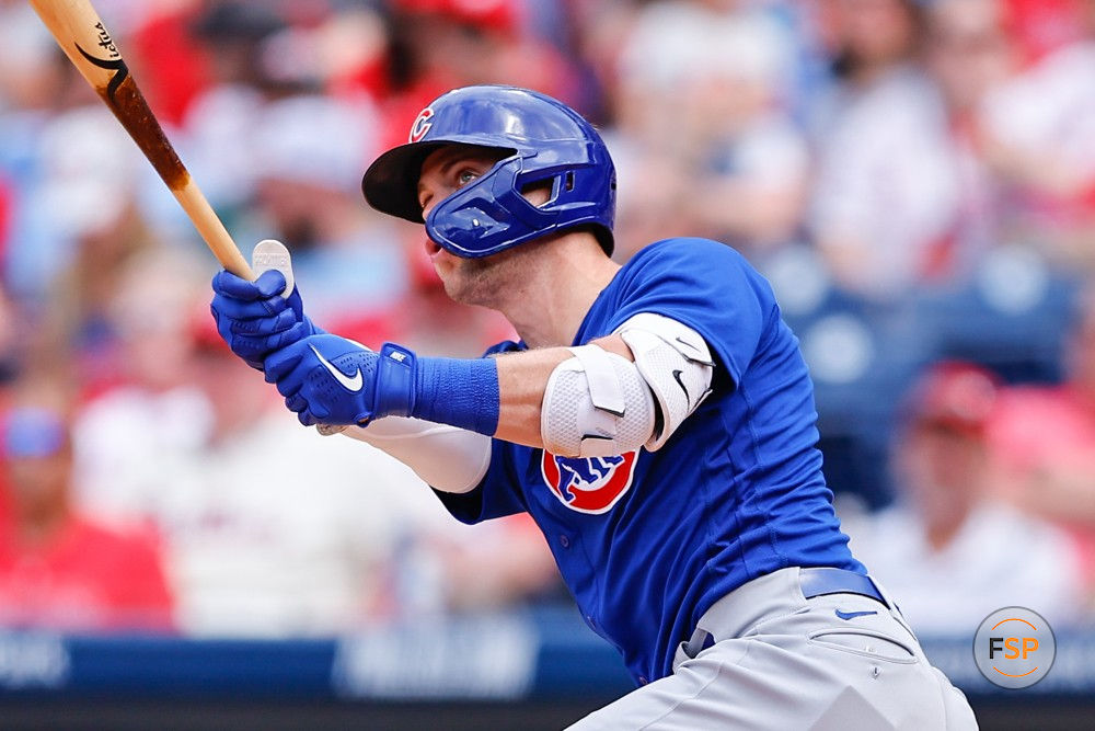 PHILADELPHIA, PA - MAY 21:  Nico Hoerner #2 of the Chicago Cubs at bat during the game against the Philadelphia Phillies at Citizens Bank Park on May 20, 2023 in Philadelphia, Pennsylvania.   (Photo by Rich Graessle/Icon Sportswire)