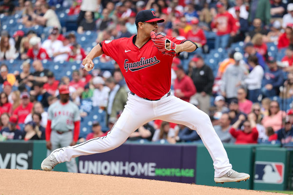 CLEVELAND, OH - MAY 05: Cleveland Guardians starting pitcher Carlos Carrasco (59) delivers a pitch to the plate during the second inning of the Major League Baseball game between the Los Angeles Angels and Cleveland Guardians on May 5, 2024, at Progressive Field in Cleveland, OH. (Photo by Frank Jansky/Icon Sportswire)