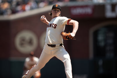 May 14, 2025; San Francisco, California, USA; San Francisco Giants pitcher Hayden Birdsong (60) delivers a pitch against the Arizona Diamondbacks during the fourth inning at Oracle Park. Mandatory Credit: D. Ross Cameron-Imagn Images