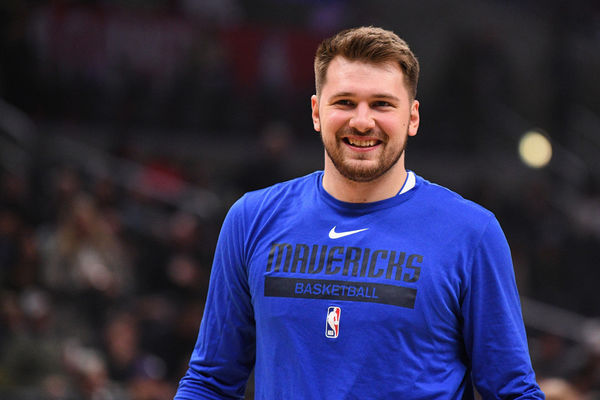 LOS ANGELES, CA - JANUARY 10: Dallas Mavericks Guard Luka Doncic (77) looks on before a NBA game between the Dallas Mavericks and the Los Angeles Clippers on January 10, 2023 at Crypto.com Arena in Los Angeles, CA. (Photo by Brian Rothmuller/Icon Sportswire)