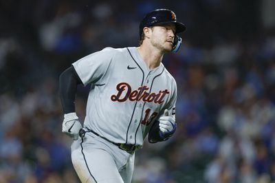 Jul 21, 2026; Chicago, Illinois, USA; Detroit Tigers designated hitter Dillon Dingler (13) rounds the bases after hitting a two-run home run against the Chicago Cubs during the ninth inning at Wrigley Field. Mandatory Credit: Kamil Krzaczynski-Imagn Images