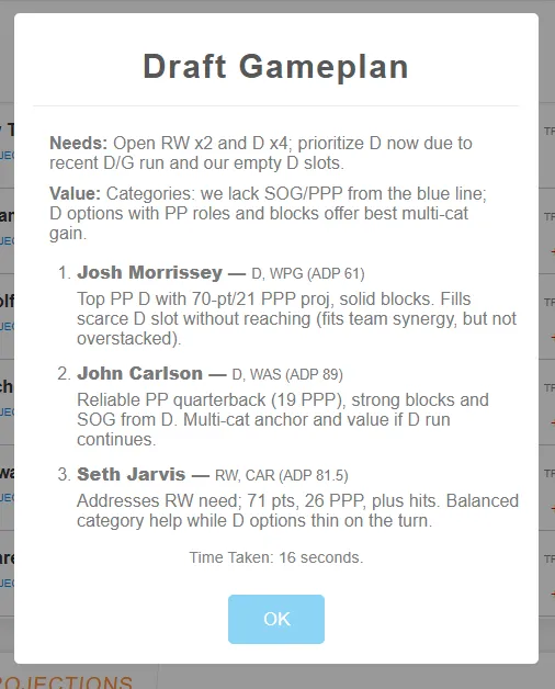 NHL Draft Advice